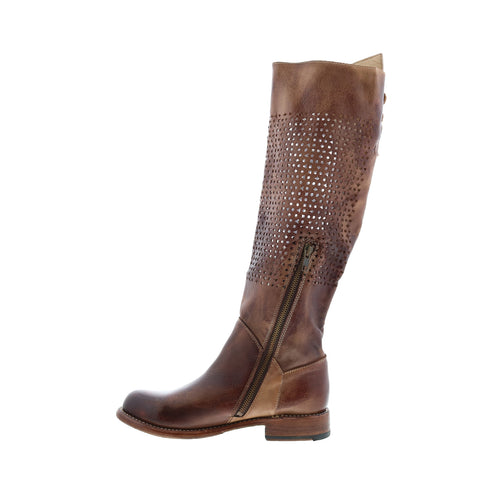 Bed Stu Cambridge F311009 Womens Brown Leather Zipper Knee High Boots