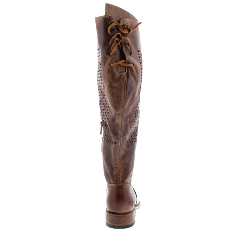 Bed Stu Cambridge F311009 Womens Brown Leather Zipper Knee High Boots