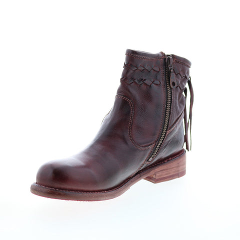 Bed Stu Craven F311010 Womens Brown Leather Slip On Ankle & Booties Boots
