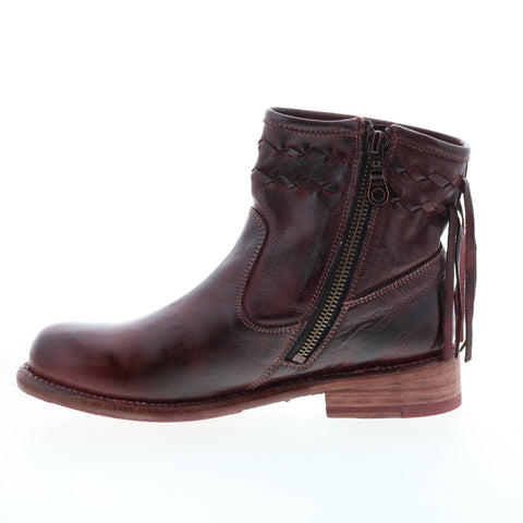 Bed Stu Craven F311010 Womens Brown Leather Slip On Ankle & Booties Boots