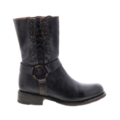 Bed Stu Elsworth F311025 Womens Black Leather Lace Up Casual Dress Boots