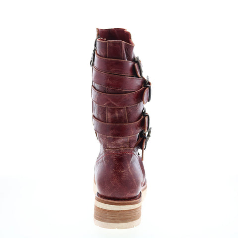 Bed Stu Judy F311035 Womens Burgundy Leather Lace Up Casual Dress Boots