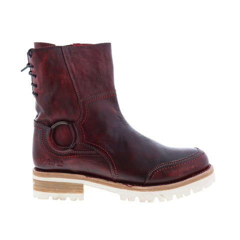 Bed Stu Donna F311036 Womens Burgundy Leather Zipper Casual Dress Boots