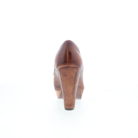 Bed Stu Leader F313403 Womens Brown Leather Slip On Pumps Heels Shoes