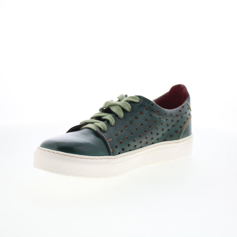 Bed Stu Lyne F319010 Womens Green Leather Lace Up Lifestyle Sneakers Shoes