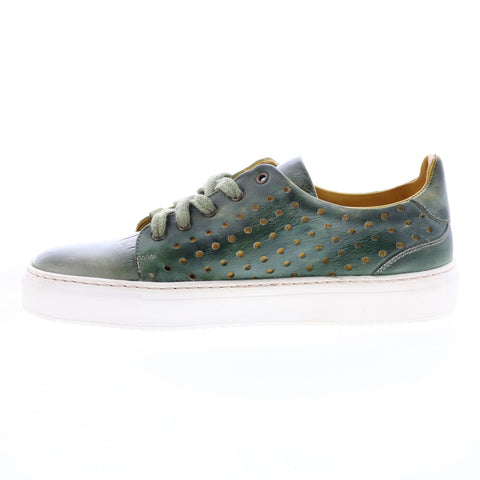 Bed Stu Lyne F319010 Womens Green Leather Lace Up Lifestyle Sneakers Shoes