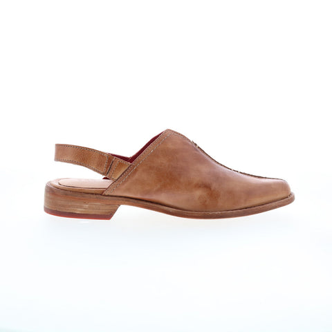Bed Stu Zaria F319013 Womens Brown Leather Mule Flats Shoes