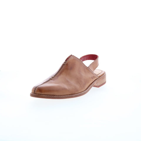 Bed Stu Zaria F319013 Womens Brown Leather Mule Flats Shoes