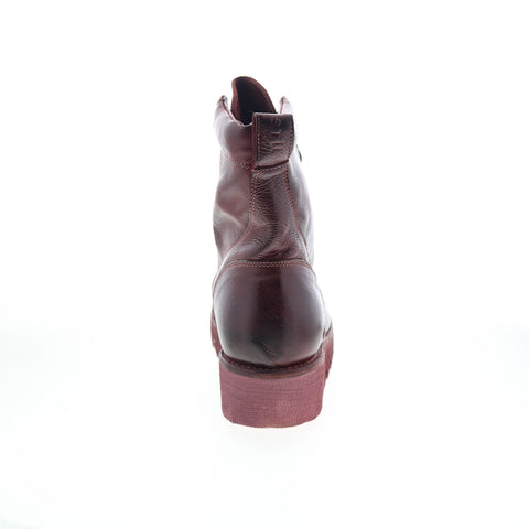 Bed Stu Elisha II F321018 Womens Burgundy Leather Lace Up Casual Dress Boots