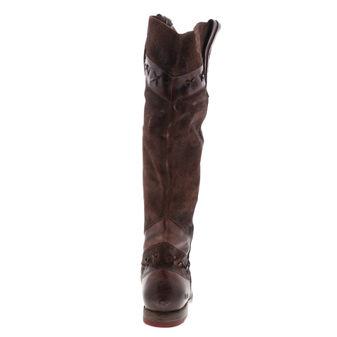 Bed Stu Midge F321002 Womens Brown Leather Zipper Knee High Boots