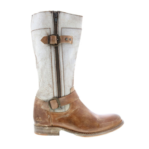 Bed Stu Gogo F321007 Womens Brown Leather Hook & Loop Mid Calf Boots