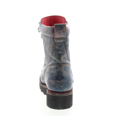 Bed Stu Elisha II F321018 Womens Purple Leather Lace Up Casual Dress Boots