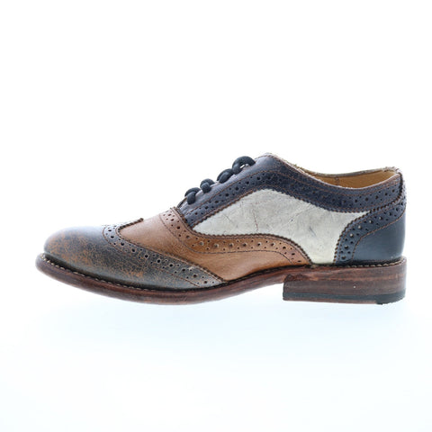 Bed Stu Lita F321102 Womens Brown Leather Lace Up Oxford Flats Shoes