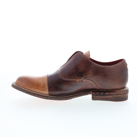 Bed Stu Rose F321135 Womens Brown Leather Slip On Oxford Flats Shoes