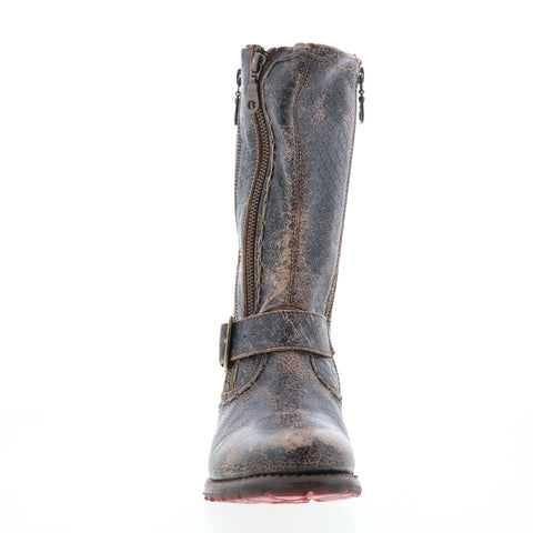 Bed Stu Hustle S F321143 Womens Black Leather Zipper Casual Dress Boots