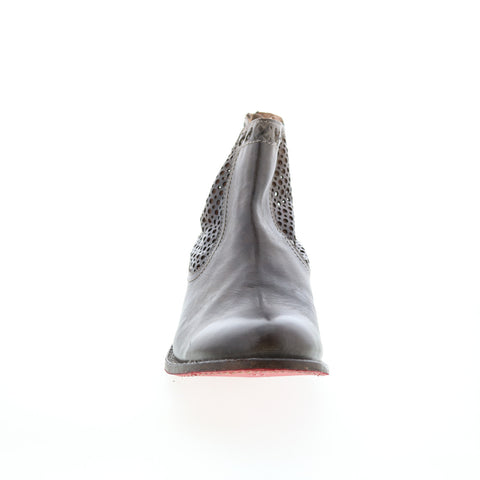Bed Stu Baylene F321148 Womens Gray Leather Zipper Chukkas Boots