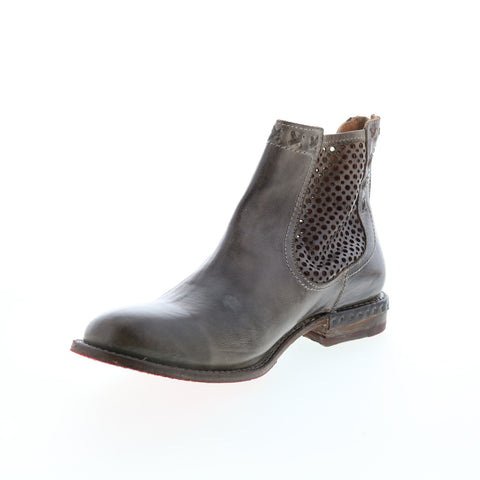 Bed Stu Baylene F321148 Womens Gray Leather Zipper Chukkas Boots
