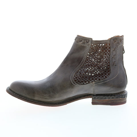 Bed Stu Baylene F321148 Womens Gray Leather Zipper Chukkas Boots