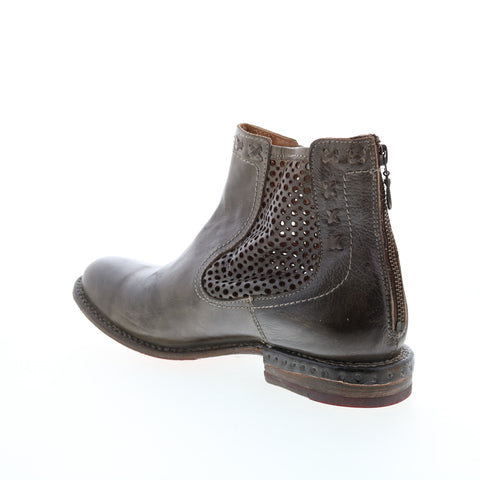 Bed Stu Baylene F321148 Womens Gray Leather Zipper Chukkas Boots
