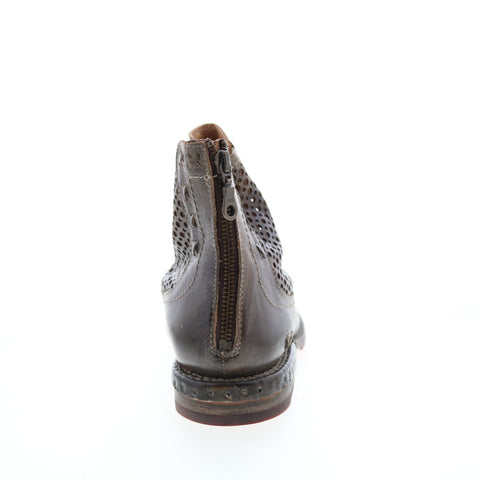 Bed Stu Baylene F321148 Womens Gray Leather Zipper Chukkas Boots