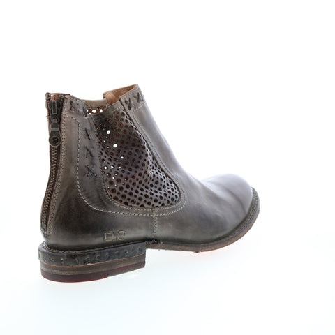Bed Stu Baylene F321148 Womens Gray Leather Zipper Chukkas Boots