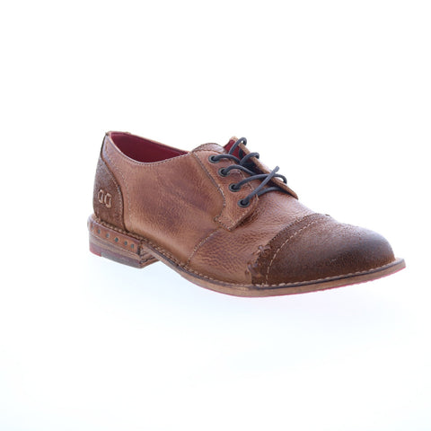 Bed Stu Plio F321149 Womens Brown Leather Lace Up Oxford Flats Shoes