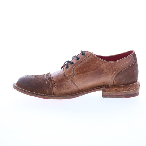Bed Stu Plio F321149 Womens Brown Leather Lace Up Oxford Flats Shoes