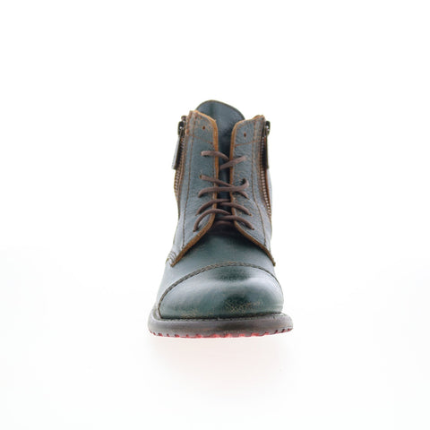 Bed Stu Bonnie II F321155 Womens Green Leather Lace Up Casual Dress Boots