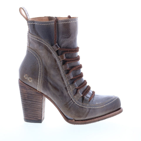 Bed Stu Izetta F323016 Womens Brown Leather Zipper Casual Dress Boots