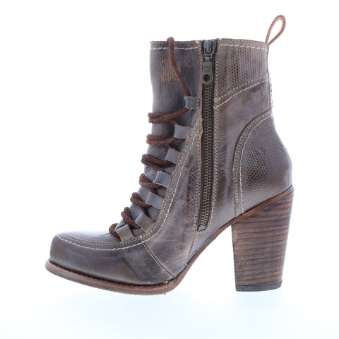 Bed Stu Izetta F323016 Womens Brown Leather Zipper Casual Dress Boots