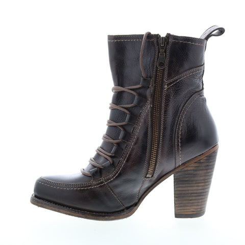 Bed Stu Izetta F323016 Womens Brown Leather Zipper Casual Dress Boots