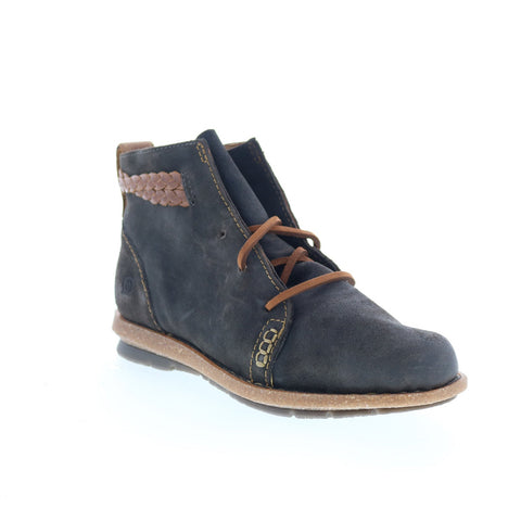 Born Temple F32529 Womens Brown Leather Lace Up Ankle & Booties Boots