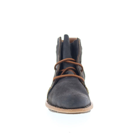 Born Temple F32529 Womens Brown Leather Lace Up Ankle & Booties Boots