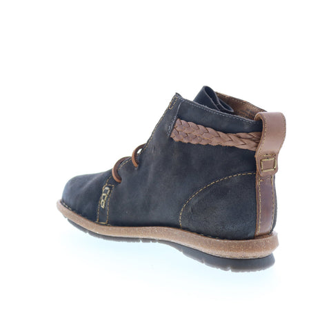 Born Temple F32529 Womens Brown Leather Lace Up Ankle & Booties Boots