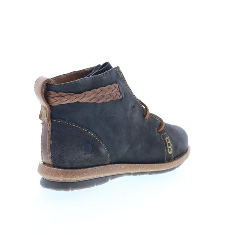Born Temple F32529 Womens Brown Leather Lace Up Ankle & Booties Boots