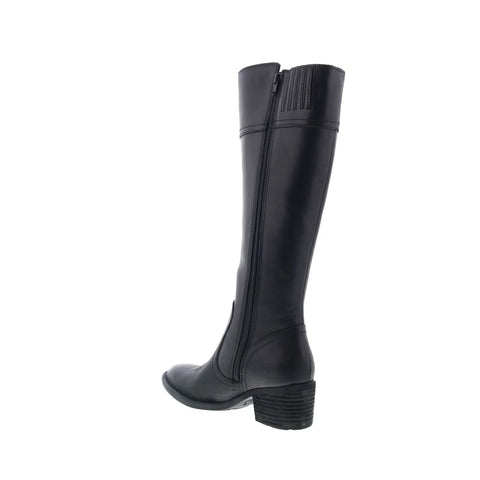Born Fannar F32709 Womens Black Leather Zipper Knee High Boots