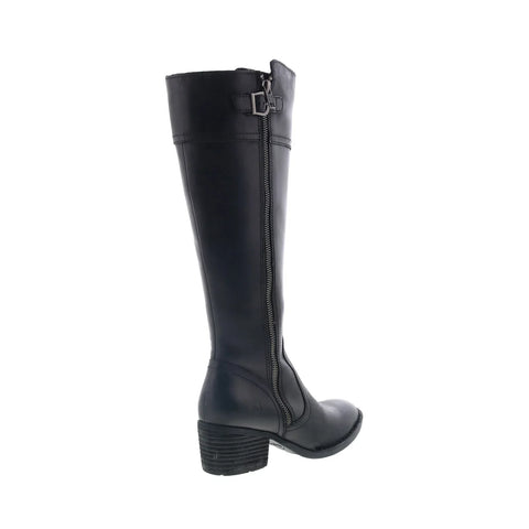 Born Fannar F32709 Womens Black Leather Zipper Knee High Boots