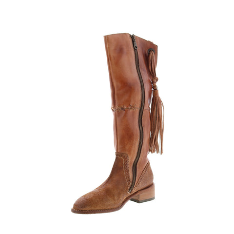 Bed Stu Eloise F328007 Womens Brown Leather Zipper Knee High Boots