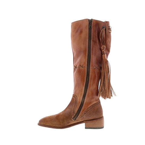 Bed Stu Eloise F328007 Womens Brown Leather Zipper Knee High Boots