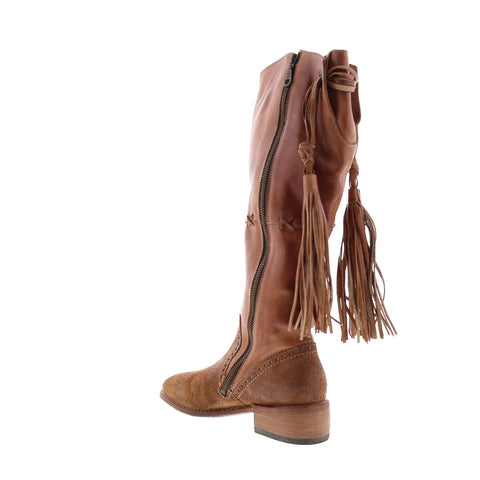 Bed Stu Eloise F328007 Womens Brown Leather Zipper Knee High Boots