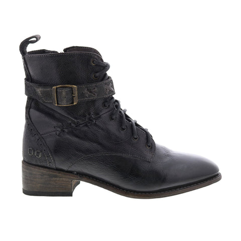 Bed Stu Era F328009 Womens Black Leather Lace Up Casual Dress Boots