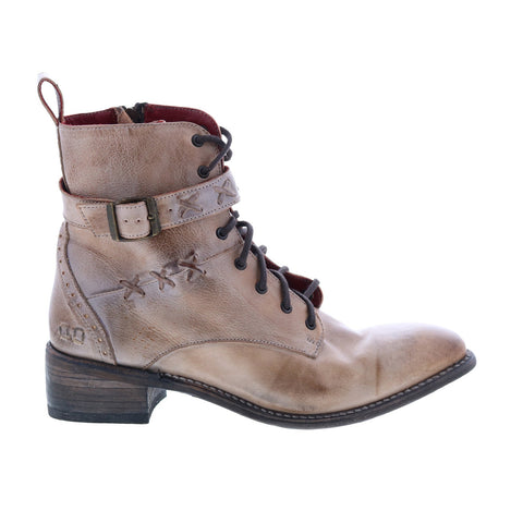 Bed Stu Era F328009 Womens Gray Leather Lace Up Casual Dress Boots