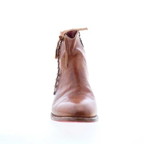 Bed Stu Aldina F328016 Womens Brown Leather Zipper Ankle & Booties Boots