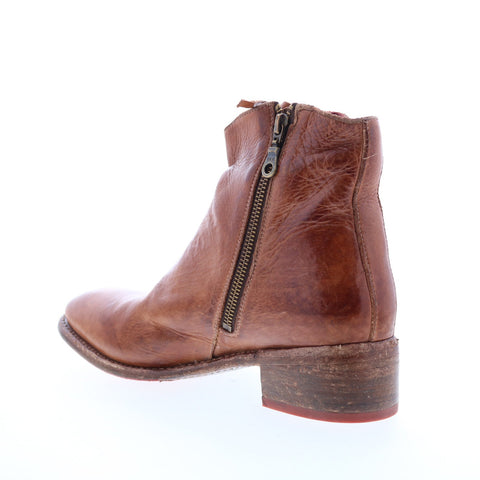 Bed Stu Aldina F328016 Womens Brown Leather Zipper Ankle & Booties Boots