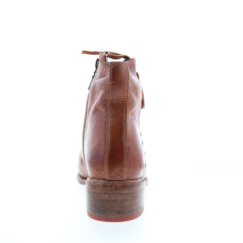 Bed Stu Aldina F328016 Womens Brown Leather Zipper Ankle & Booties Boots