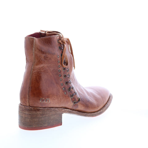 Bed Stu Aldina F328016 Womens Brown Leather Zipper Ankle & Booties Boots