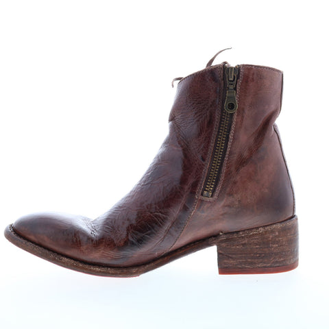 Bed Stu Aldina F328016 Womens Brown Leather Zipper Casual Dress Boots