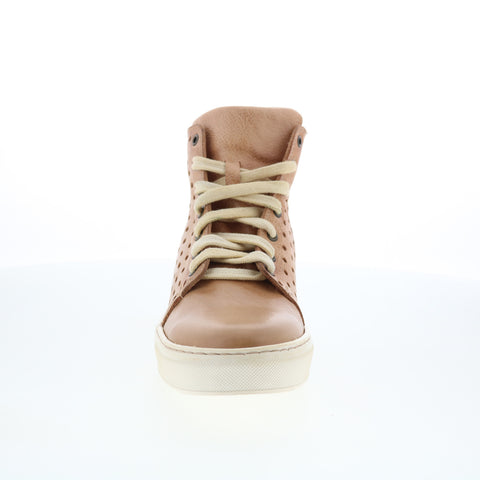 Bed Stu Lirica F328026 Womens Beige Leather Lace Up Lifestyle Sneakers Shoes