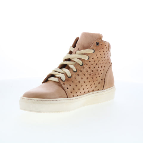 Bed Stu Lirica F328026 Womens Beige Leather Lace Up Lifestyle Sneakers Shoes