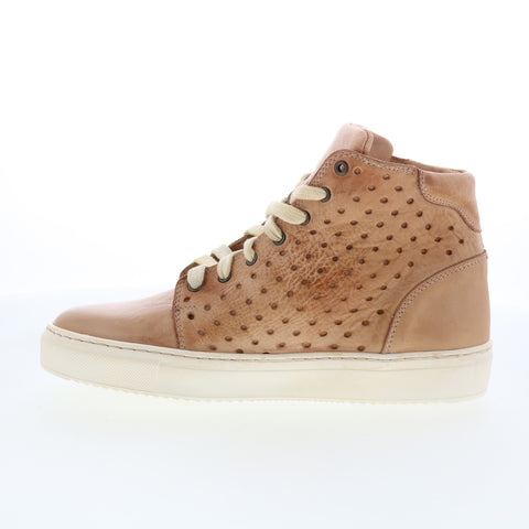 Bed Stu Lirica F328026 Womens Beige Leather Lace Up Lifestyle Sneakers Shoes
